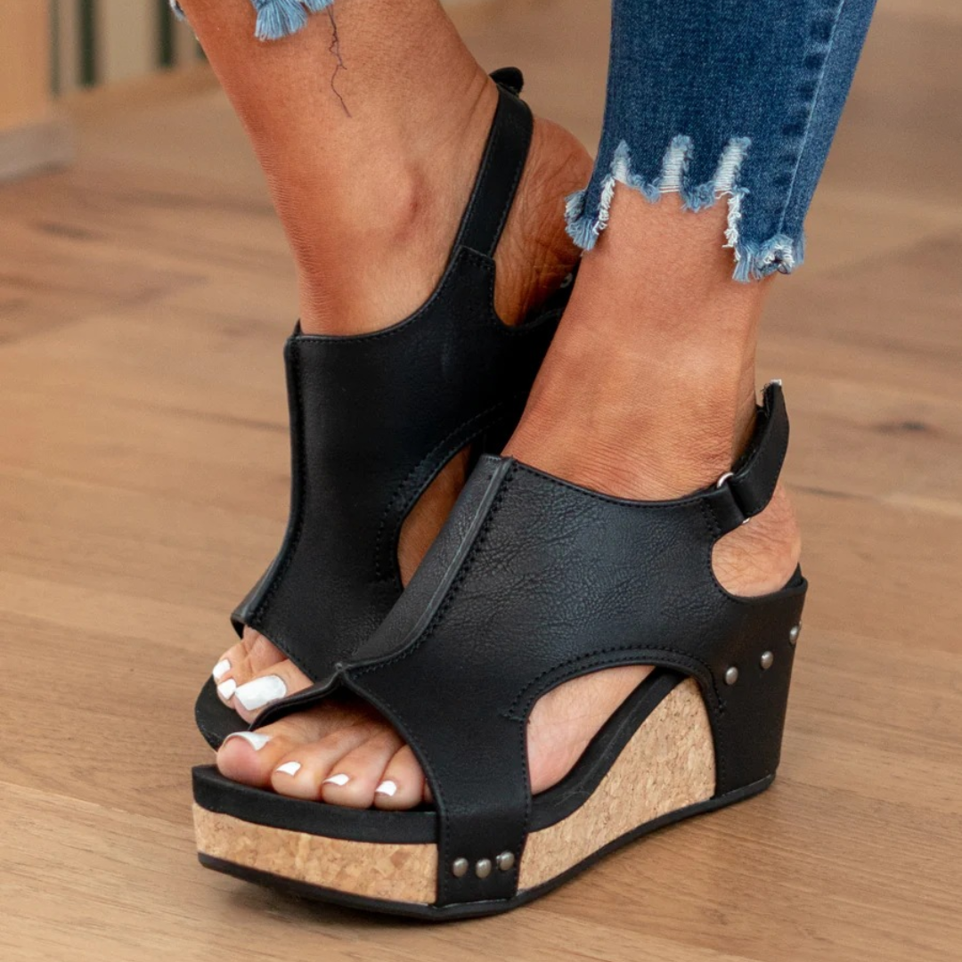 Women's Platform Wedge Sandals Cushioned Comfort