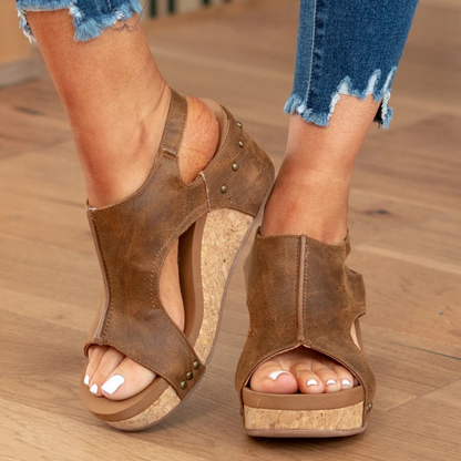 Women's Platform Wedge Sandals Cushioned Comfort