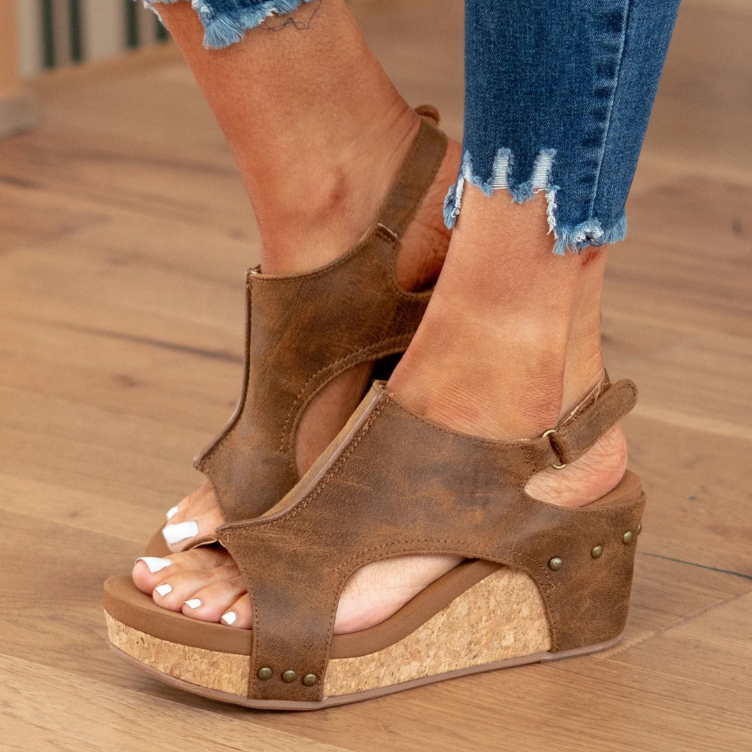 Women's Platform Wedge Sandals Cushioned Comfort