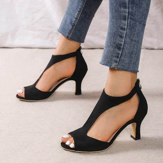 Women's Heeled Sandals — Cushioned Comfort for summer wear